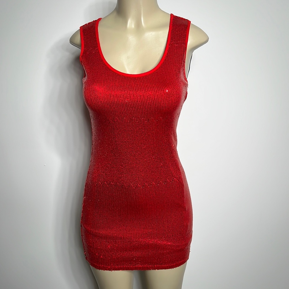 Avec small sequin dress red